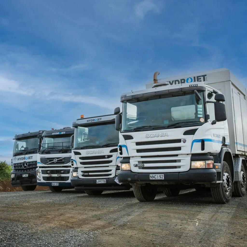 Hydrojet fleet of trucks in Hamilton & the wider Waikato
