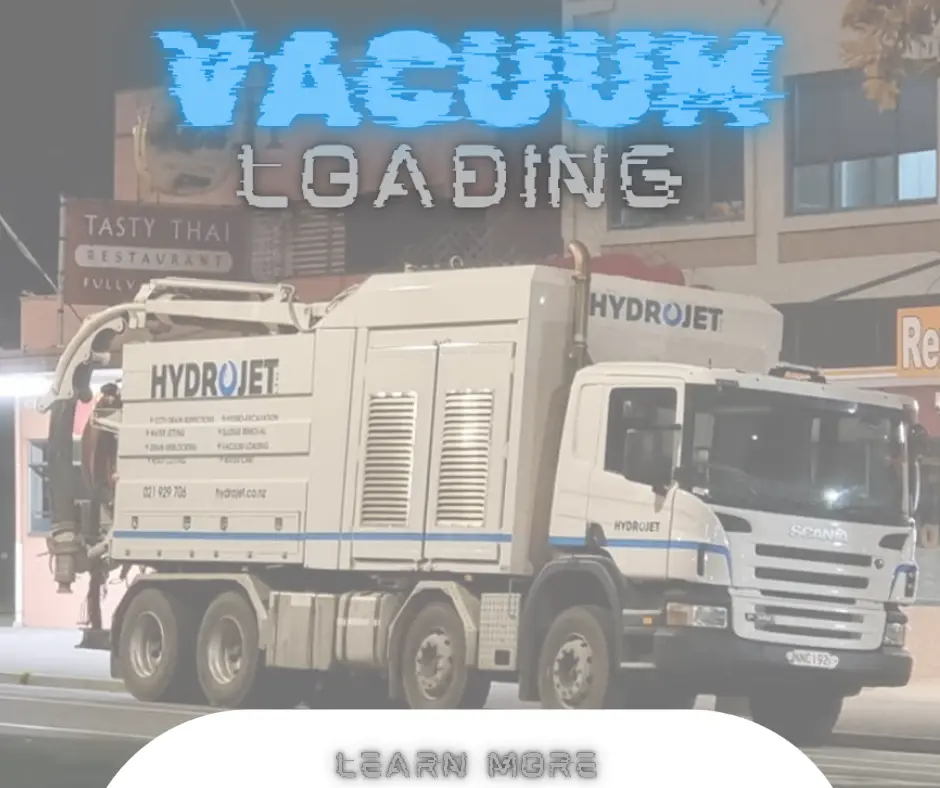Vacuum loading tanker removing waste from sump in Hamilton